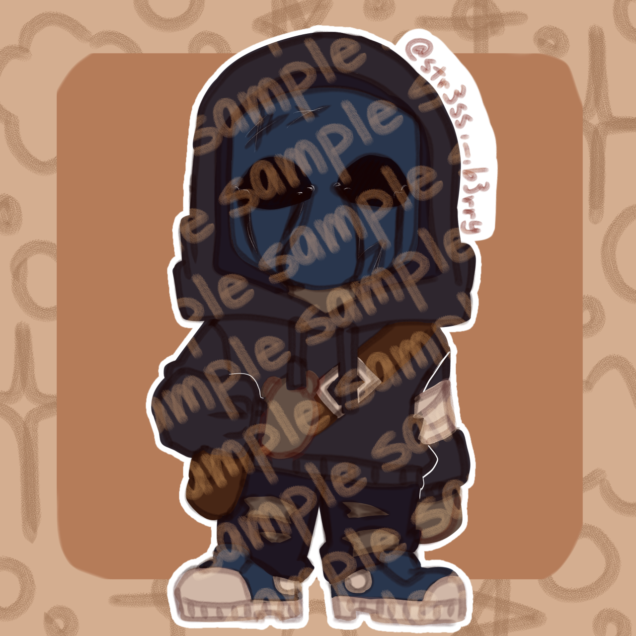 Eyeless Jack inspired keychain